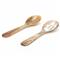 Gala Coastal Beach Brown Horn 2 Piece Serving Spoon