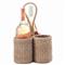 Voru Coastal Beach Brown Abaca Wine Bottle Holder