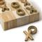 Tic Tac Toe Regency Brown Bone  Flat Board Game Set