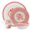 Coralina Red Porcelain Dinner Plate - Set of 4