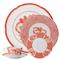 Coralina Red Porcelain Dinner Plate - Set of 4