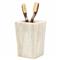 Pigeon and Poodle Athlone Modern Classic Beige Marble Brush Holder