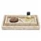 Pigeon and Poodle Athlone Modern Classic Beige Marble Tapered Tray - Set of 2