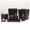 Pigeon and Poodle Goa Rustic Lodge Dark Brown Faux Boa Brush Holder