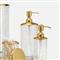 Pigeon and Poodle Pomaria Hollywood Gold Accent Clear Glass Soap Pump - Small