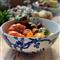Arcadia Costal Beach Blue Floral Porcelain Vegetable Serving Bowl