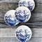 Lucy Coastal Beach Blue Porcelain Canape Plate - Set of 4