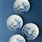 Lucy Coastal Beach Blue Porcelain Canape Plate - Set of 4
