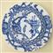 Arcadia Costal Beach Blue Floral Porcelain Dinner Plate