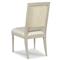 Collette French Upholstered Seat Graystone Wood Cane Back Dining Chair