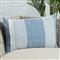 Carinda Modern Blue Striped Indoor Outdoor Lumbar Pillow - 13x21