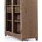 Clarence Rustic Lodge Brown Oak Wood Clear Glass Door Display Case