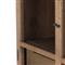 Clarence Rustic Lodge Brown Oak Wood Clear Glass Door Display Case