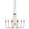 Kathleen French Country Gold Iron Rod Candle Style Chandelier
