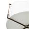 Theresa French Country Bronze Metal White Linen Semi Flush Mount