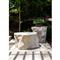 Nephele Roman Coastal Beach Off-White Resin Outdoor Block Coffee Table
