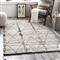 Blanca Global Bazaar Beige Diamond Shag Indoor Outdoor Rug - 5&#39;x7&#39;6&quot;