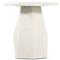 Barley Industrial Loft White Concrete Round Pedestal Outdoor Side Table