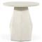 Barley Industrial Loft White Concrete Round Pedestal Outdoor Side Table