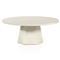 Barley Industrial Loft White Concrete Round Outdoor Coffee Table