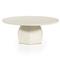 Barley Industrial Loft White Concrete Round Outdoor Coffee Table