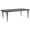 Hermine French Country Black Aluminum Outdoor Rectangular Dining Table - 84&quot;W