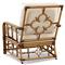 Myrah Coastal Beach Brown Aluminum White Upholstered Outdoor Arm Chair