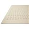 Polly Mid Century Modern Beige Wool Square Patterned Rug - 3&#39;6&quot;x5&#39;6&quot;