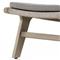 Liana Coastal Beach Grey Teak Wood Woven Rope Cushion Outdoor Lounge Chair