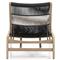 Liana Coastal Beach Natural Teak Wood Dark Grey Woven Rope Outdoor Chaise Lounge