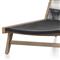 Liana Coastal Beach Natural Teak Wood Dark Grey Woven Rope Outdoor Chaise Lounge