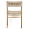 Mable Global Bazaar Beige Wicker Seat Natural Teak Outdoor Dining Chair