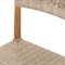 Mable Global Bazaar Beige Wicker Seat Natural Teak Outdoor Dining Chair