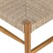 Mable Global Bazaar Beige Wicker Seat Natural Teak Outdoor Dining Chair