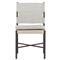 Rosalie Modern Classic Grey Upholstered Bronze Aluminum Outdoor Dining Chair