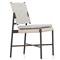 Rosalie Modern Classic Grey Upholstered Bronze Aluminum Outdoor Dining Chair