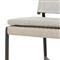 Rosalie Modern Classic Grey Upholstered Bronze Aluminum Outdoor Dining Chair