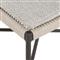 Rosalie Modern Classic Grey Upholstered Bronze Aluminum Outdoor Dining Chair