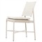 Rosalie Modern Classic Cream Upholstered Taupe Aluminum Outdoor Dining Chair