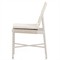 Rosalie Modern Classic Cream Upholstered Taupe Aluminum Outdoor Dining Chair
