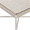 Rosalie Modern Classic Cream Upholstered Taupe Aluminum Outdoor Dining Chair