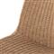 Ivanna Coastal Beach Brown Woven Wicker Outdoor Dining Chair