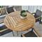Dahliah Coastal Natural Teak Round Classic Outdoor Dining Table - Small - 54&quot;W