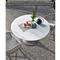 Jesiel French White Faux Marble Grey Concrete Round Outdoor Dining Table - 48&quot;W