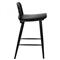 Lou Industrial Loft Black Steel Low Back Outdoor Counter Stool - Set of 2