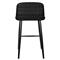 Lou Industrial Loft Black Steel Low Back Outdoor Counter Stool - Set of 2