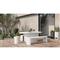 Lyone Industrial Loft White Cement Speckled Terrazzo Oval Outdoor Bench