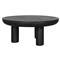 Gino Industrial Loft Black Concrete Round Outdoor Coffee Table