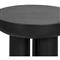 Gino Industrial Loft Black Concrete Round Outdoor Side Table