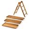 Sulsen Coastal Brown Acacia Wood 3 Tier Serving Tray
